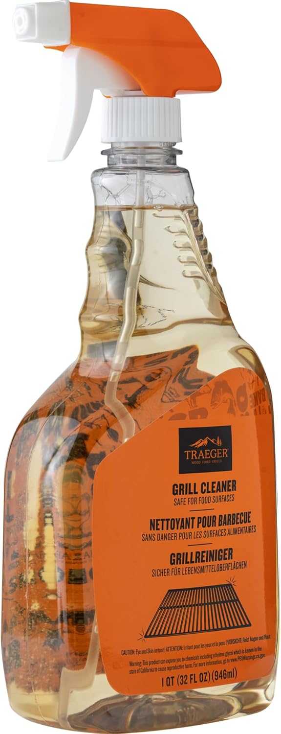 Traeger Grills BAC679 Grill Cleaner Spray Bottle,Grease Cutter,Keep Grill Shiny,No Harmful Chemicals,Citrus Scent,946ml,(Pack of 2)