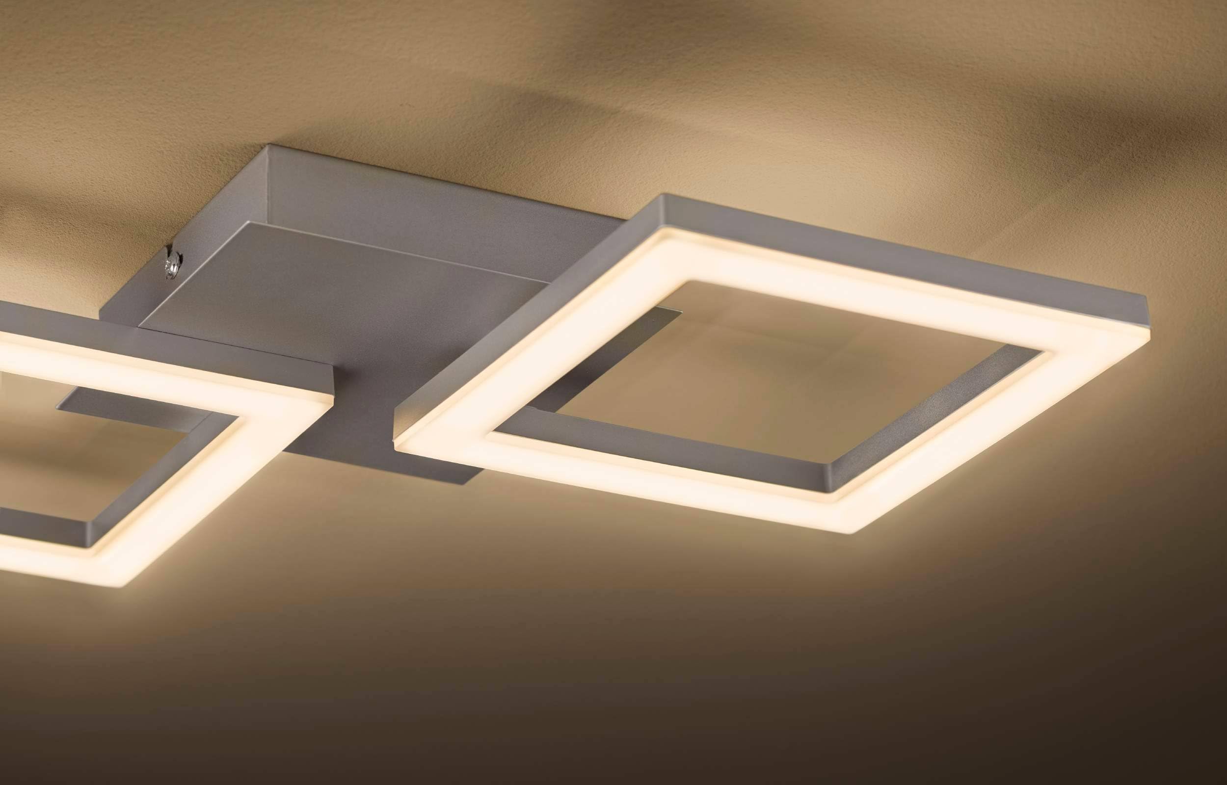 Eglo Luminaire plafonnier Palmaves 2 avec 2 panneaux LED, lampe de plafond