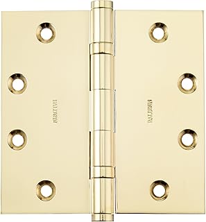 Baldwin 1046003I Square Ball Bearing Mortise Hinge, Lifetime Brass