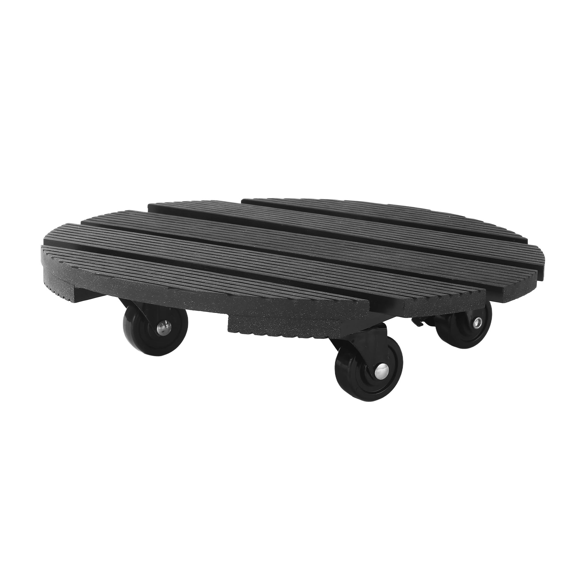 Scooters de Plante WPC Ø 30 cm, Rouleau à Fleurs 360°, 2 Freins, Charge 120 kg