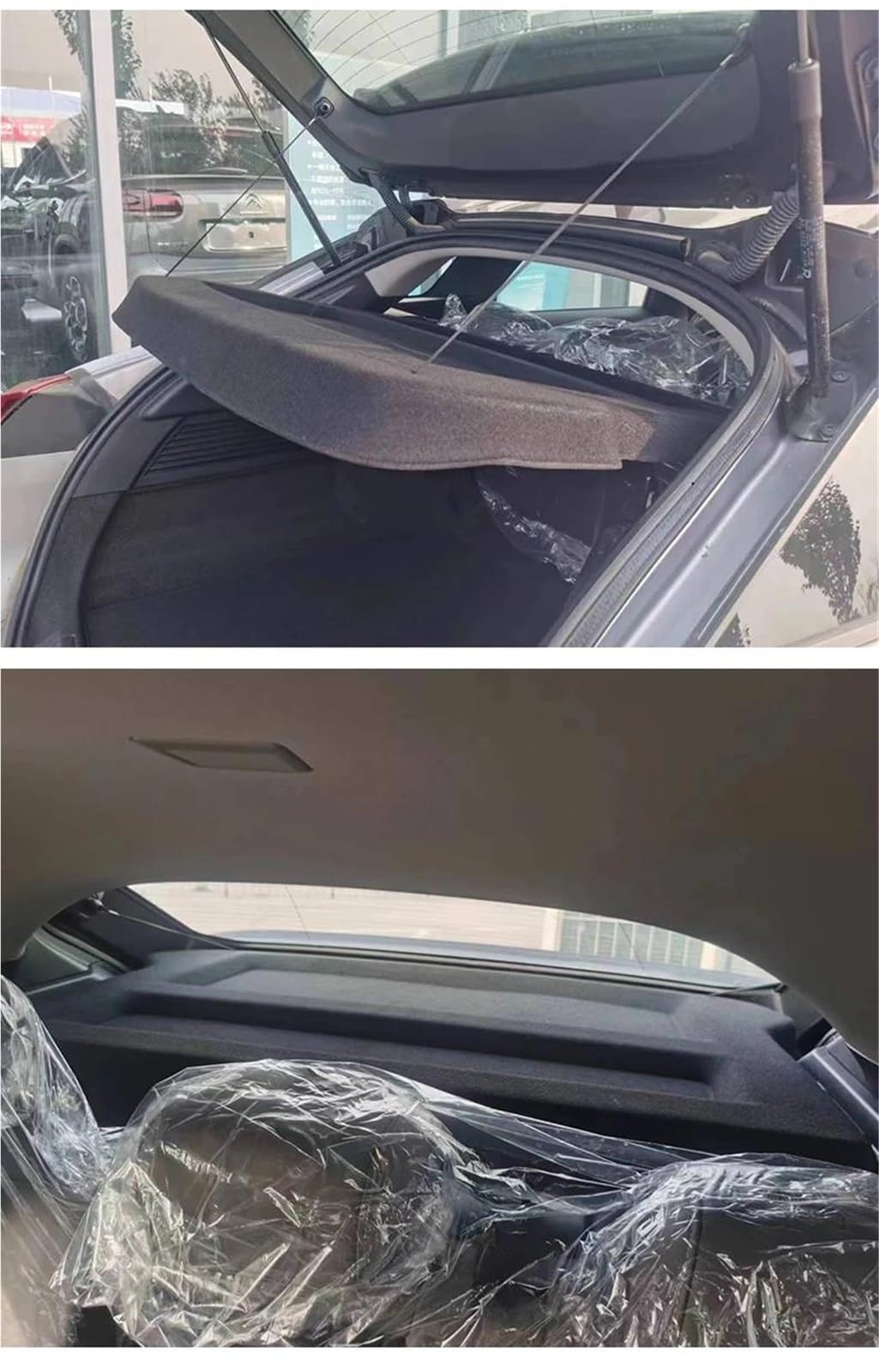 Générique Cache-Bagages Couverture De Coffre Non Rétractable pour Citroen C5X 2021 – 2023, Porte-Colis, Accessoires D'intérieur Automobile Anti-Regard ction Sécurité Rideau Séparation