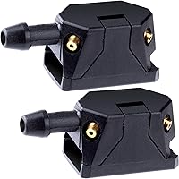 Mxxipp 2-Pack Adjustable 3-Way Windshield Washer Nozzles - Universal Aimable Sprayer for Cars Trucks, Black