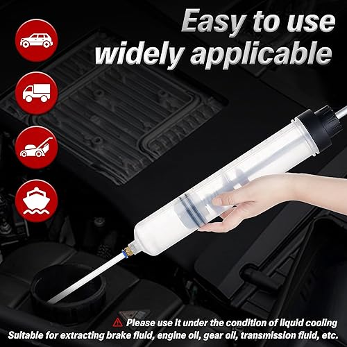 Miniatura 6 de Bomba extractora de aceite - Extractor de líquidos manual de 500 cc, bomba de aceite multifunción para automóvil, bomba de transferencia de