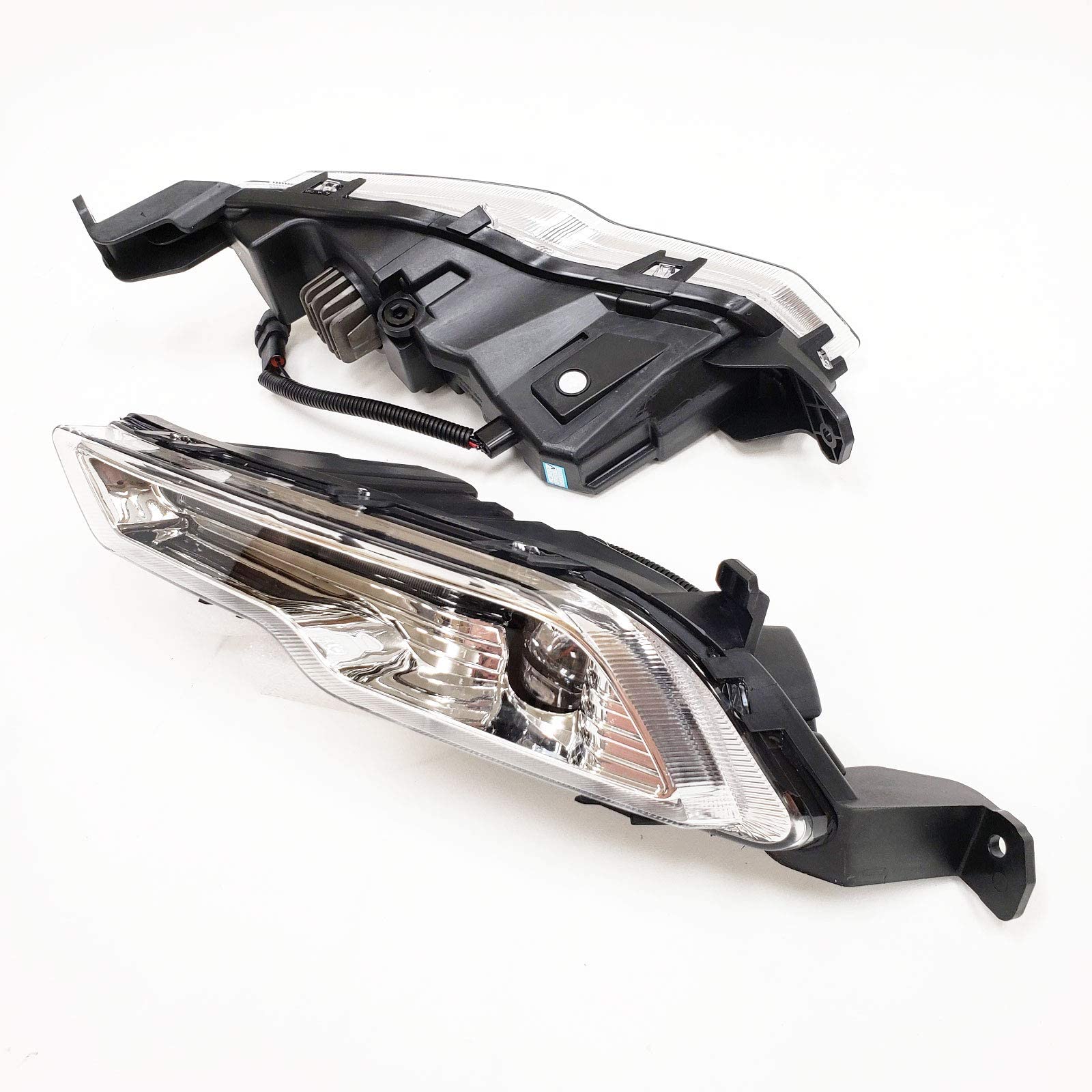 1 Par De Lámparas LED Transparentes Antiniebla Con Marcos De Lámpara