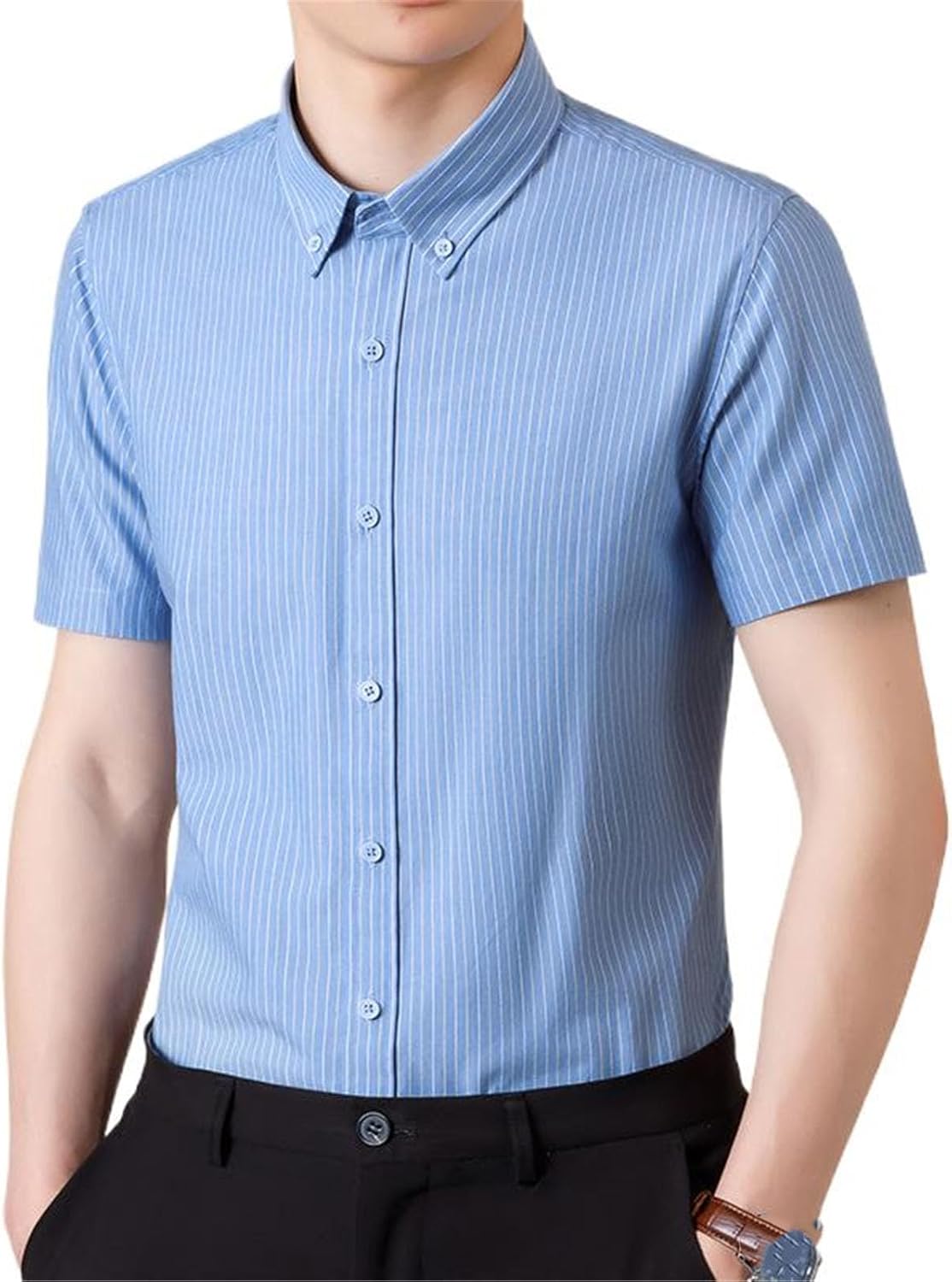Men's Cotton Short Sleeve Shirt Summer Business Kuwait Ubuy