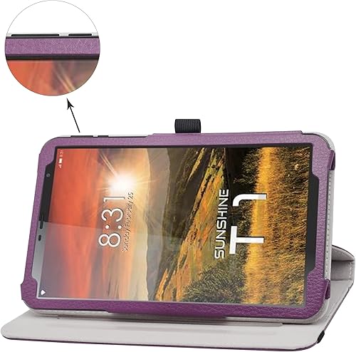 Miniatura 9 de Bige Funda giratoria Sunshine T1 Elite, soporte giratorio de 360 grados con bonito patrón para tableta Sunshine T1 Elite, tableta Foxx T8, Scepter