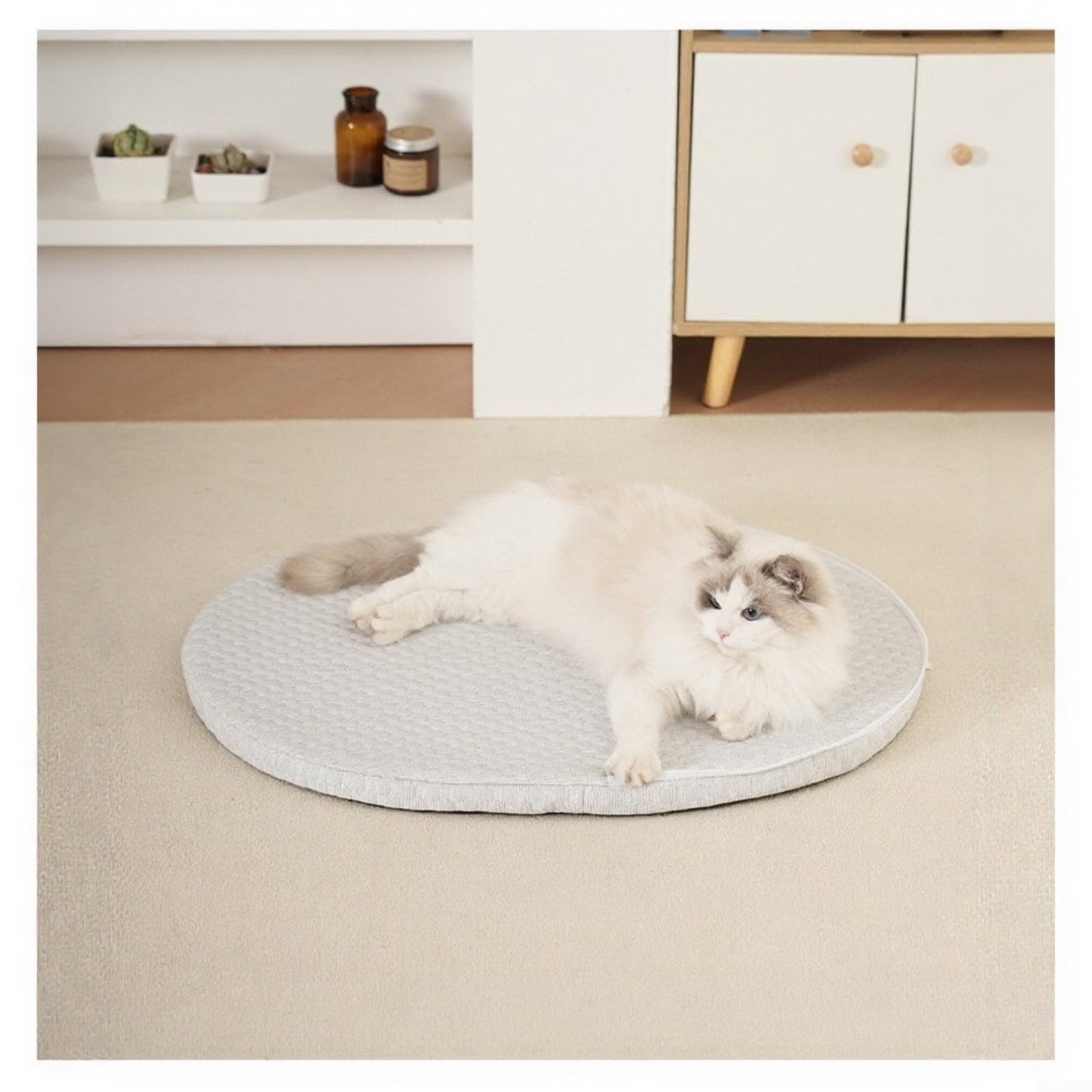 Alfombrilla de refrigeración, para mascotas con almohada extraíble, lavable, transpirable, antideslizante, cama para perros y gatos en verano, varios tamaños (2XL)