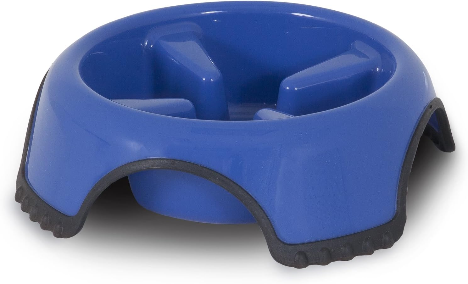 JW Aspen Pet Skid Stop Slow Feed Bowl, Blue, Jumbo, (23497)