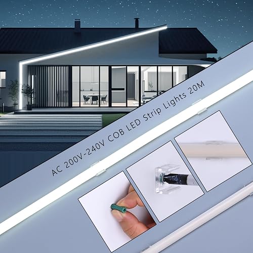 BENLUN Ruban LED COB Exterieur Etanche 220V 20m Très Lumineux 200W CRI 90+ - 3