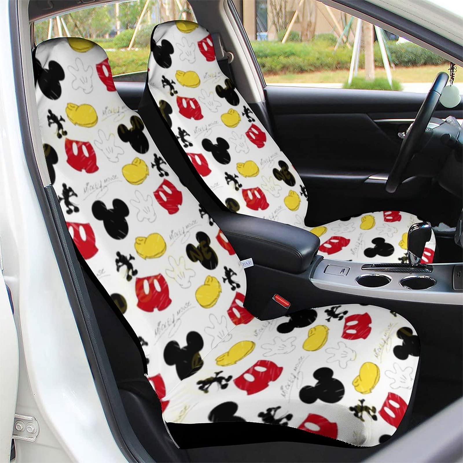 Amazon | ディズニー ミッキーマウス カーシートカバー 軽自動車運転席 