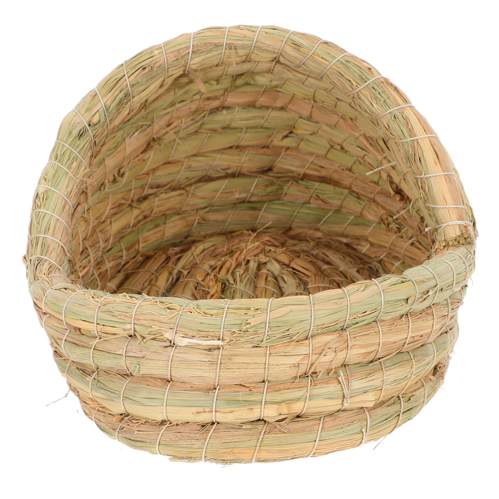 Yardwe Bird Woven Straw Nesting Box for Chickens Comfortable Breeding Bed for Dove Pigeon Parrot Durable Grass Nest for Various Chicken Breeds Spacious Egg Laying House