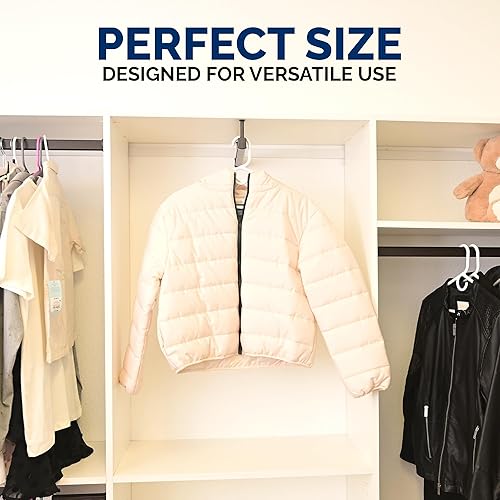 Miniatura 7 de Perchas de plástico ultra resistentes, fabricadas en Estados Unidos, colgador blanco pesado, paquete de 28