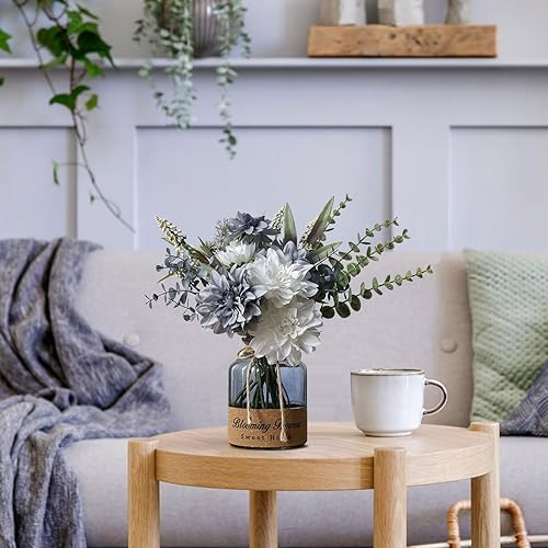 Miniatura 7 de Leftover Flores falsas en jarrón, flores artificiales en jarrón, centros de mesa para comedor, centros de mesa de flores para mesas, flores