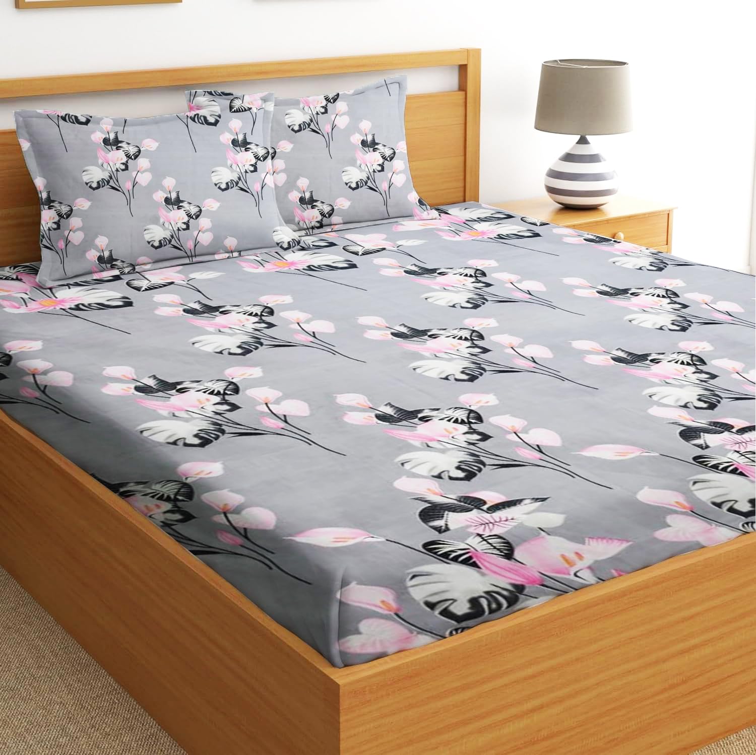 See full amazon price history chart for IVAZA Polycotton 280 TC Floral Printed King Size Double Bedsheet with 2 Pillow Covers, (90 x 90 Inches, Grey Floral IVAZA Polycotton 280 TC Floral Printed King Size Double Bedsheet with 2 Pillow Covers, (90 x 90 Inches, Grey Floral (B0CS2SJY1C) Amazon Price History, Amazon Price Tracker