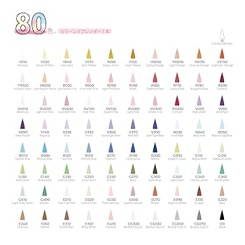 Amazon | Ohuhu マーカーペン 筆タイプ 80色 プロ愛用 サンリオ