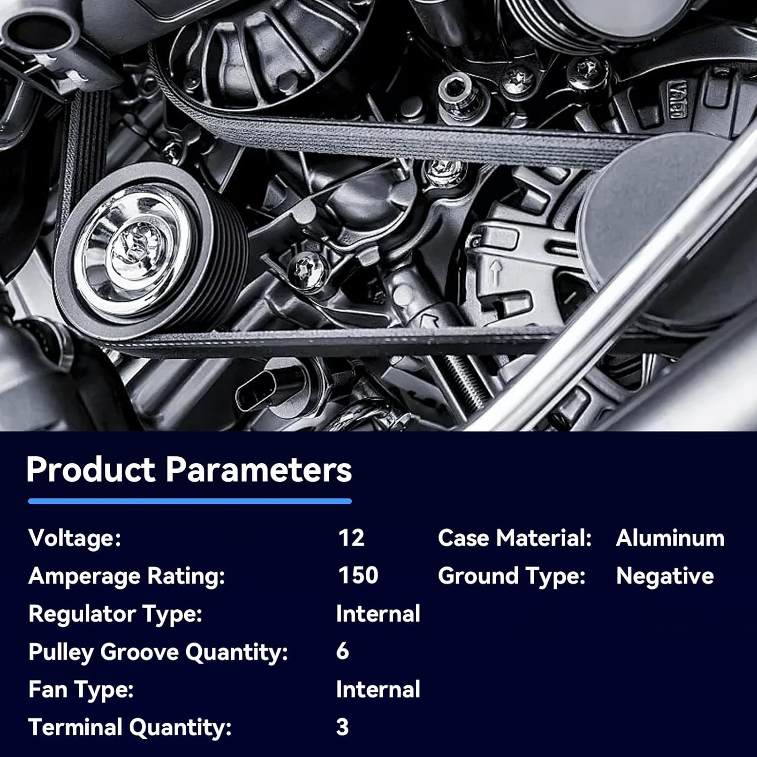 84143542 84143543 Alternator 150A Compatible with Chevy Silverado 4.3 5.3 2014-2019, Chevy Tahoe Suburban 2015-2020, GMC Sierra 2014-2020#22747896, 23487089