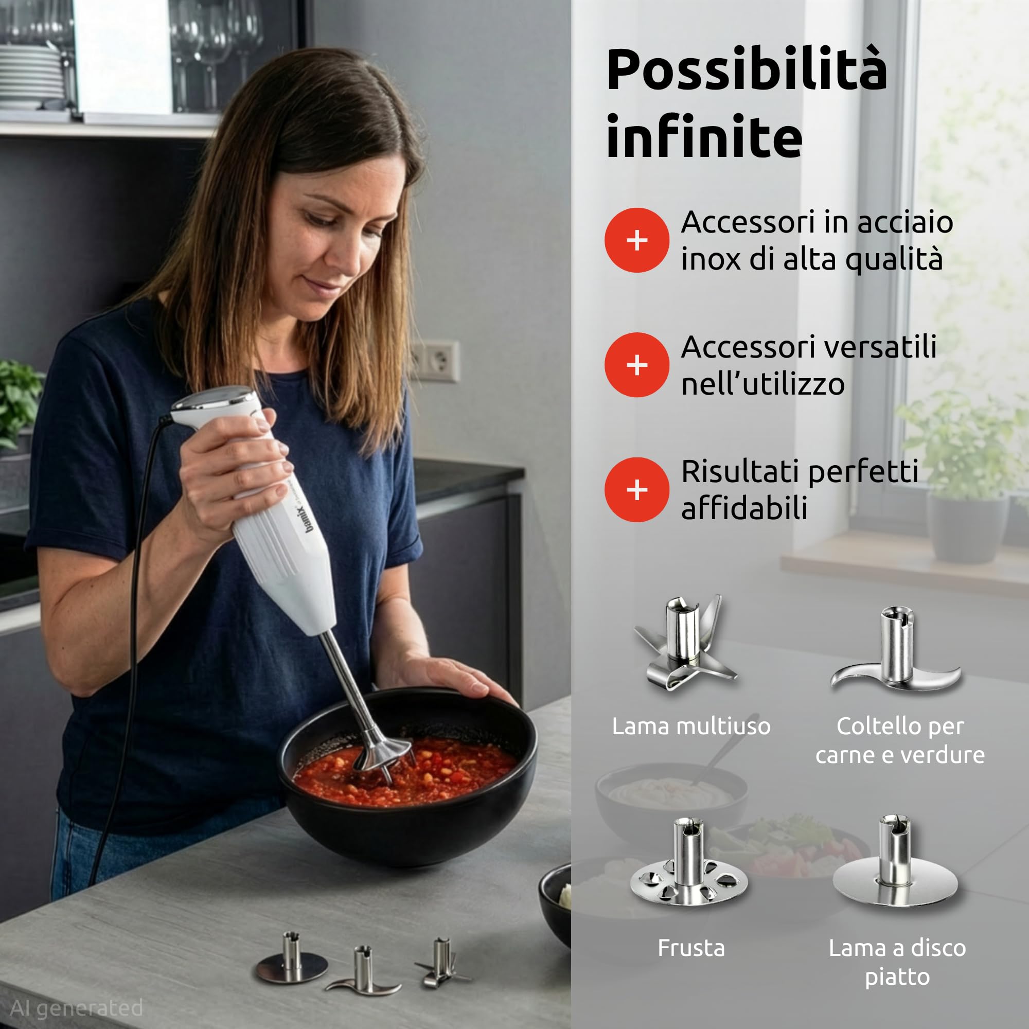 bamix - Lama multiuso in acciaio inox