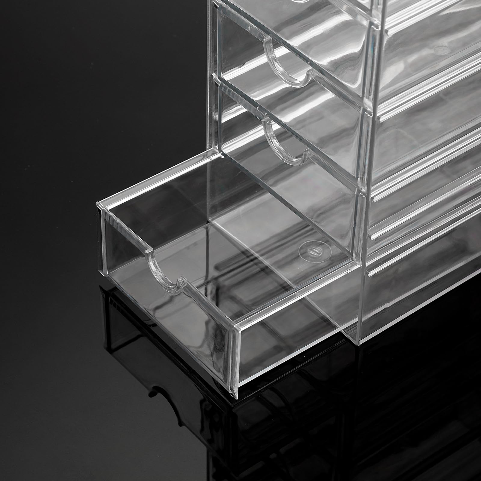 SUMTree Clear Hair Accessory Organizer Box with 6 Drawers, Plastic Hair Accessory Organizer Box - Image 2