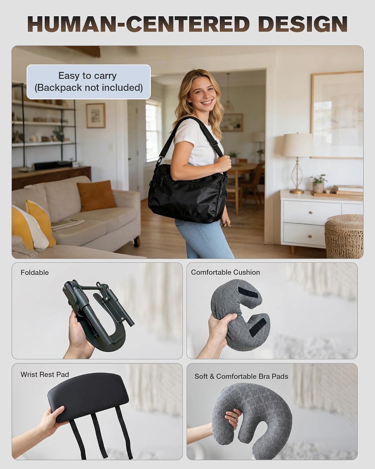 Massage Headrest for Bed, Massage Face Cradle for Bed Adjustable 18" Height