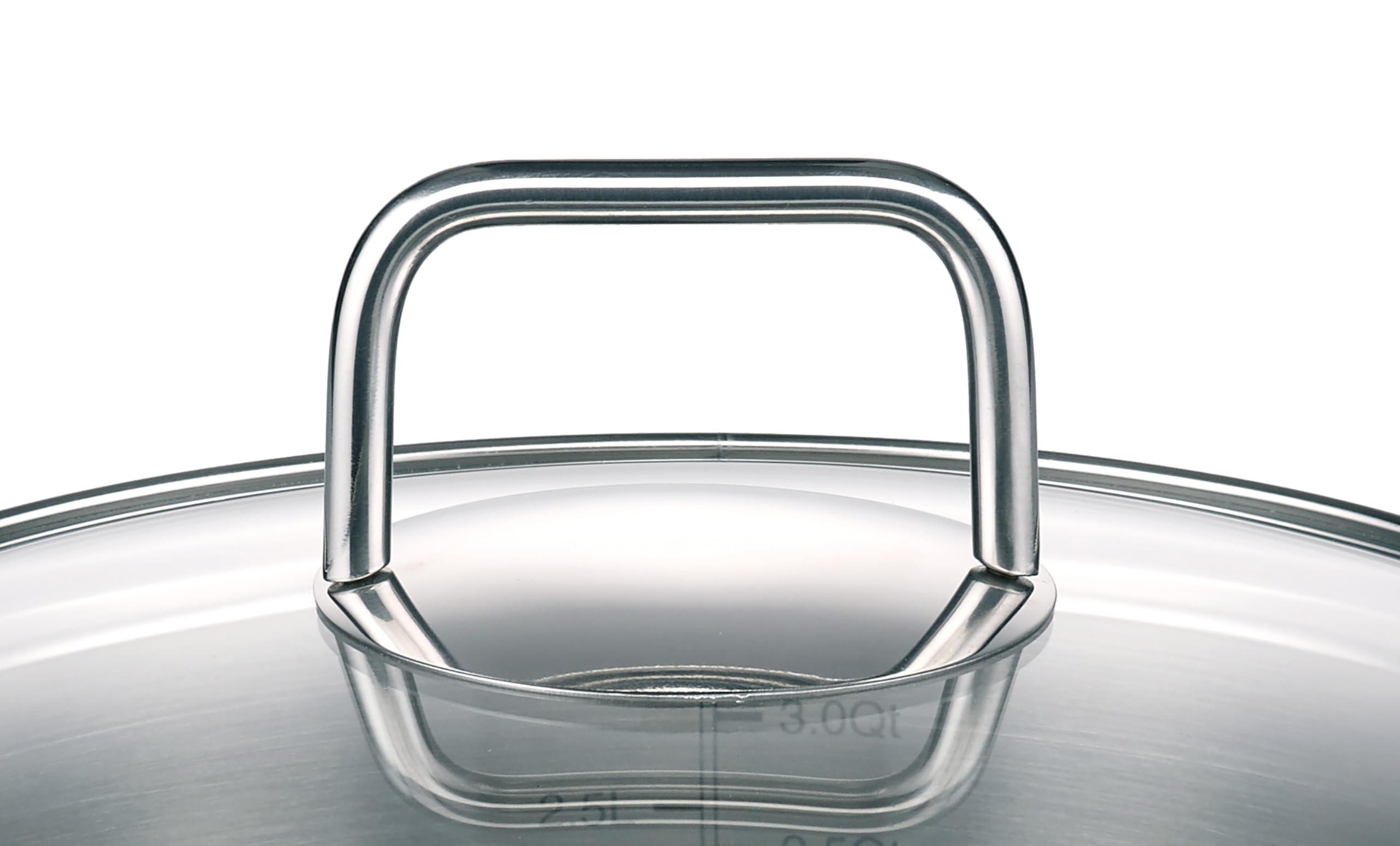ELO Spargeltopf 72616 Citrin 16 cm - silberfarben - Volumenskala - verkapselter Hartlötboden - Bügelgriff mit Fingerschutzplatte - spülmaschinengeeignet, Silber | Öl-Dosiersystem, backofenfest, spülmaschinengeeignet, Volumenskala, mit Sieb-Einsatz