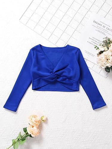 Miniatura 3 de JEATHA Suéter de ballet para niñas y niñas de manga larga suéter de baile suéter de calentamiento para leotardo