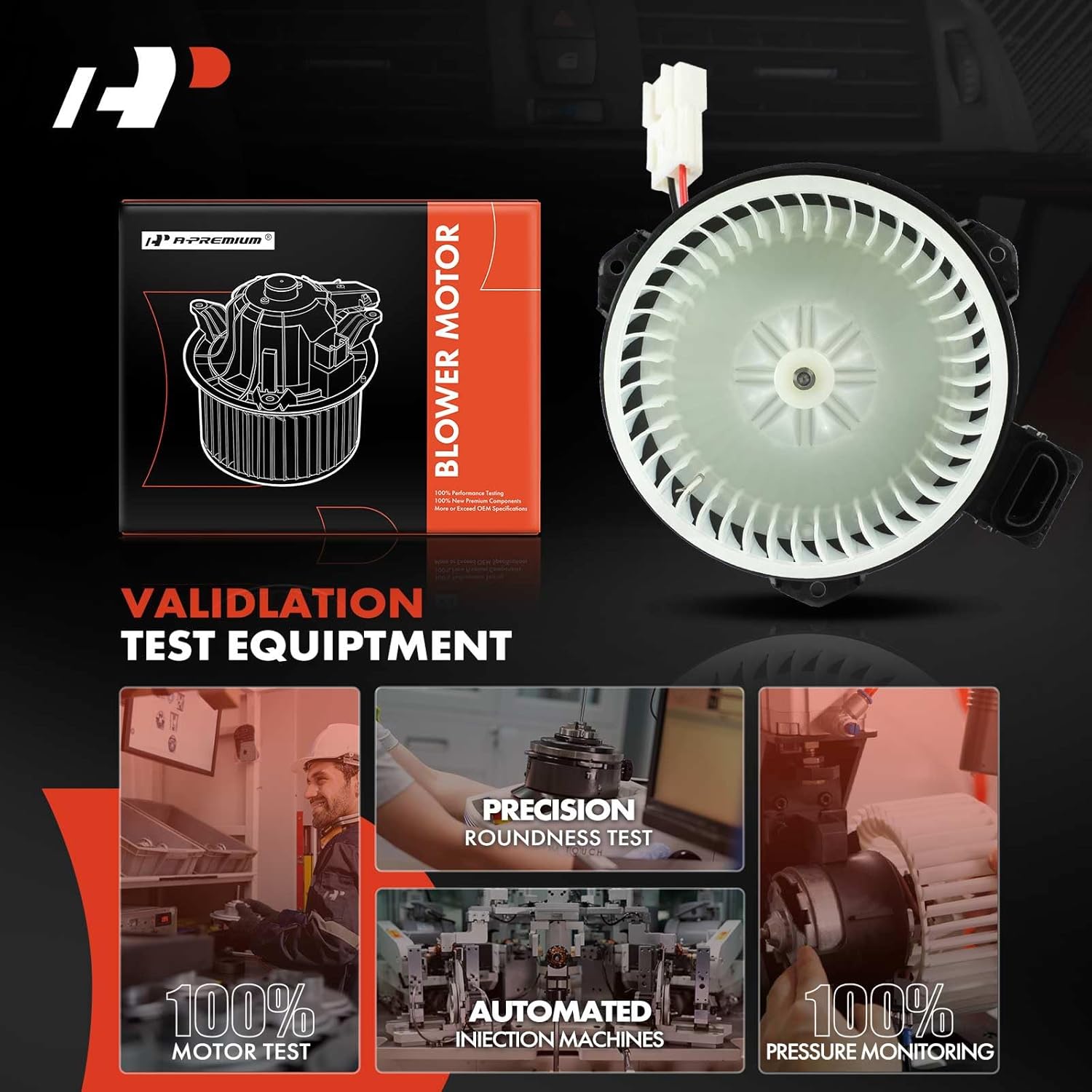 A-Premium Front HVAC Heater Blower Motor Compatible with Toyota Yaris 2012-2018 - Replace# 87130-52140, 8713052140