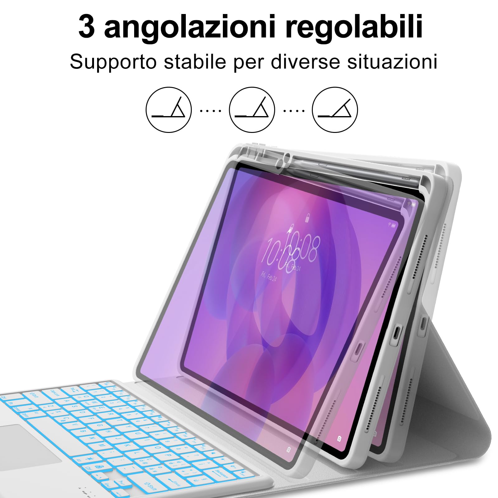 FOGARI Coque clavier pour Lenovo Idea Tab Pro 2025 12,7"