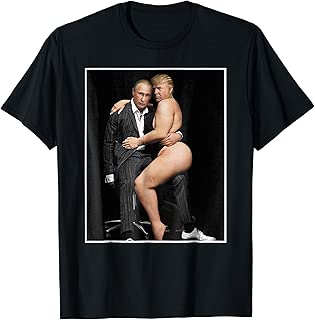 Putin with Sexy Trump on Desk Funny Anti Trump T-shirt - coolthings.us