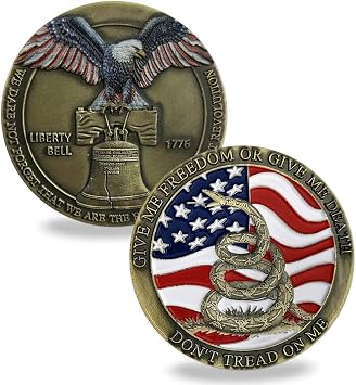 US Liberty Bell Coin Dont Tread on Me Challenge Coin Collectable
