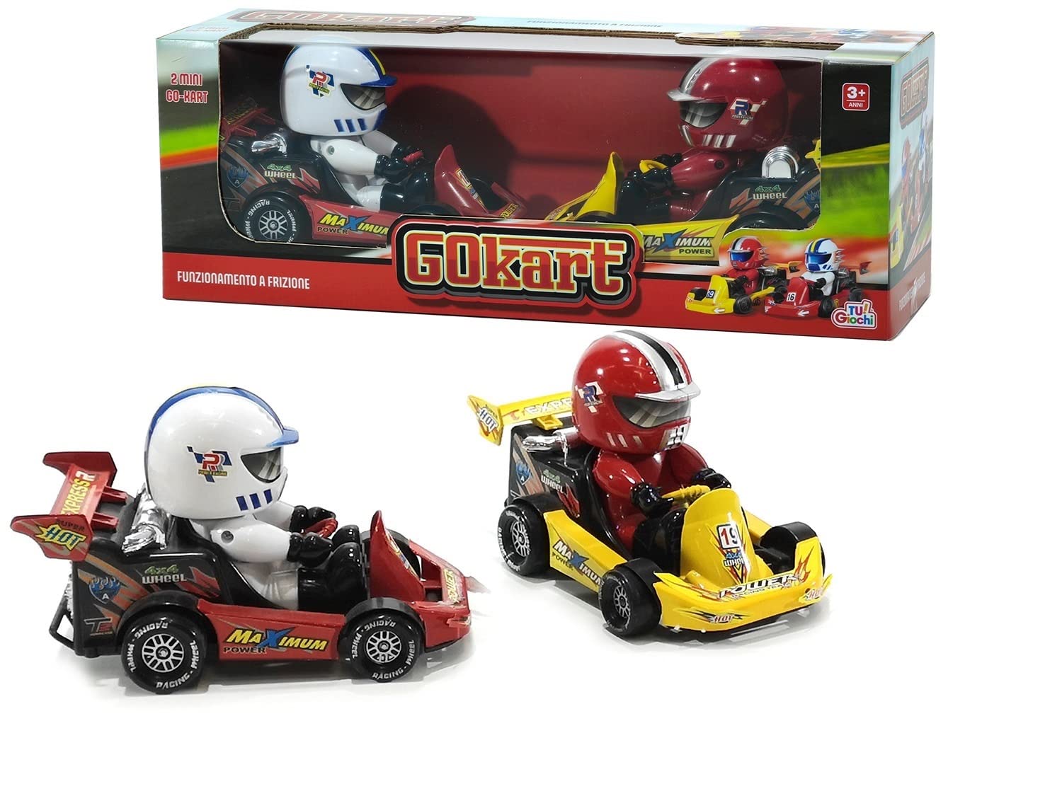 Kart à Pédales Pour Enfants 4-8 Ans - Rouge - Pneus Caoutchouc - Siège Réglable