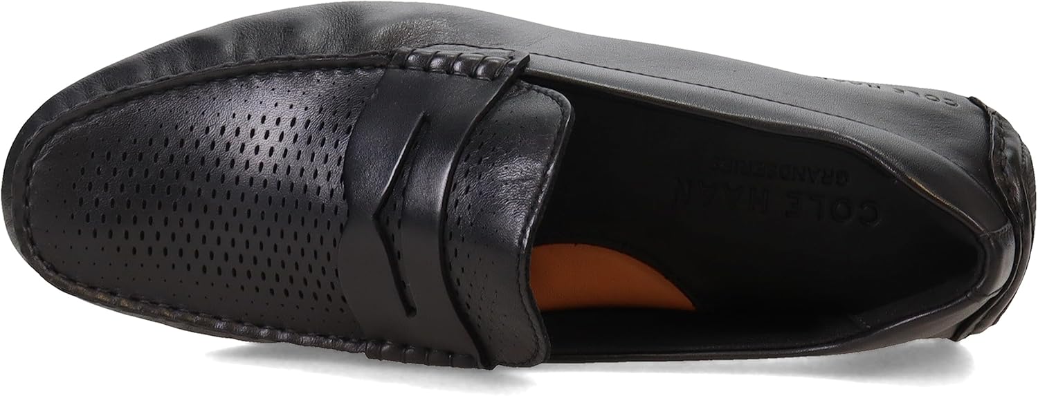 Cole Haan Men's Grand Laser Penny Driver Driving Style Loafer 13 Black/Black image 6 of 7 B0BQ5YDXQX
