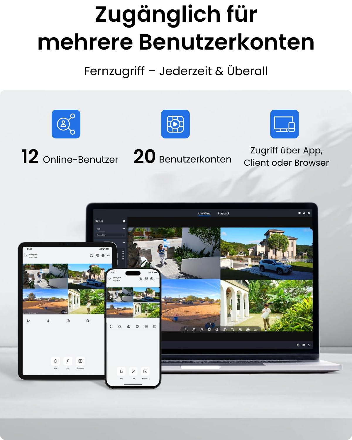 Reolink 4K Überwachungskamera Set, Videoüberwachung mit 8X 8MP PoE IP Kamera und 16CH 4TB HDD NVR, Personenerkennung und Fahrzeugerkennung, IP66, 30M IR Nachtsicht für Aussen, Innen, RLK16-800D8