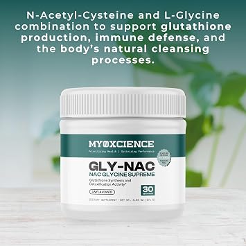 MYOXCIENCE NAC Glycine Supreme | N-Acetyl-L-Cysteine, Glycine, and Taurine Combination (Unflavored) (30 Servings)