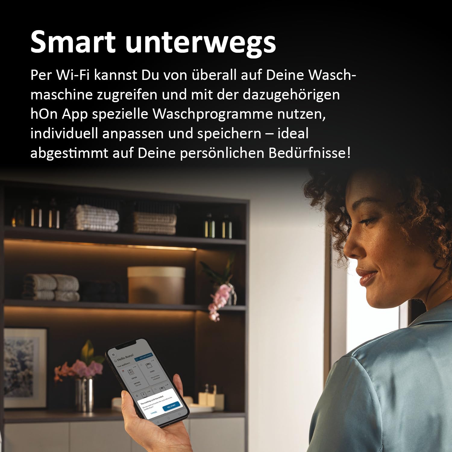 Haier Toplader Waschmaschine 40 cm 7 kg 1400 U/min A-Effizienz Inverter-Motor Wi-Fi Dampffunktion THASNQ476TM5-84