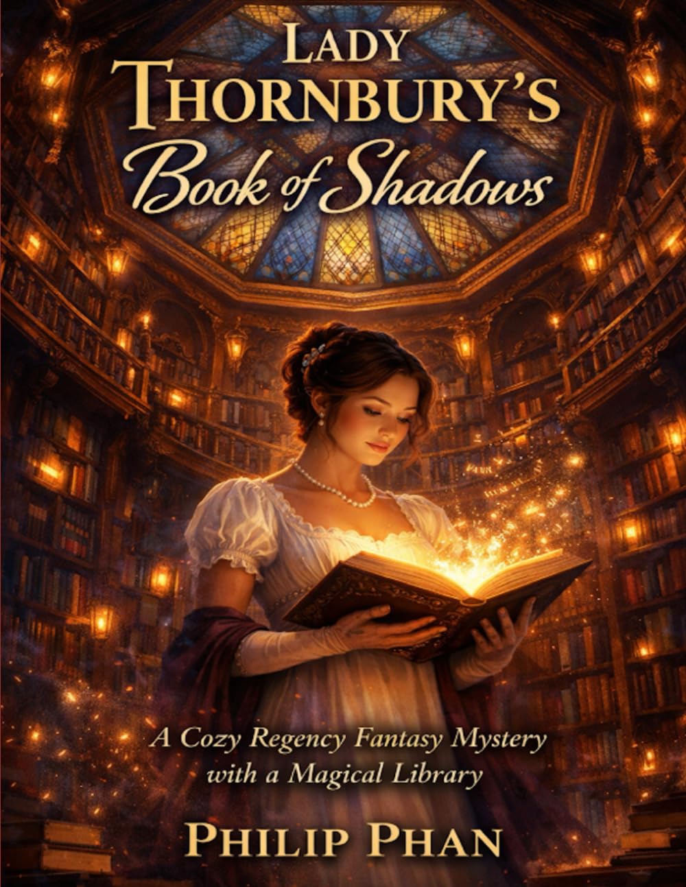 Lady Thornbury's Book of Shadows: A Cozy Regency Fantasy Mystery with a Magical Library (The Thornbury Manor Mysteries)