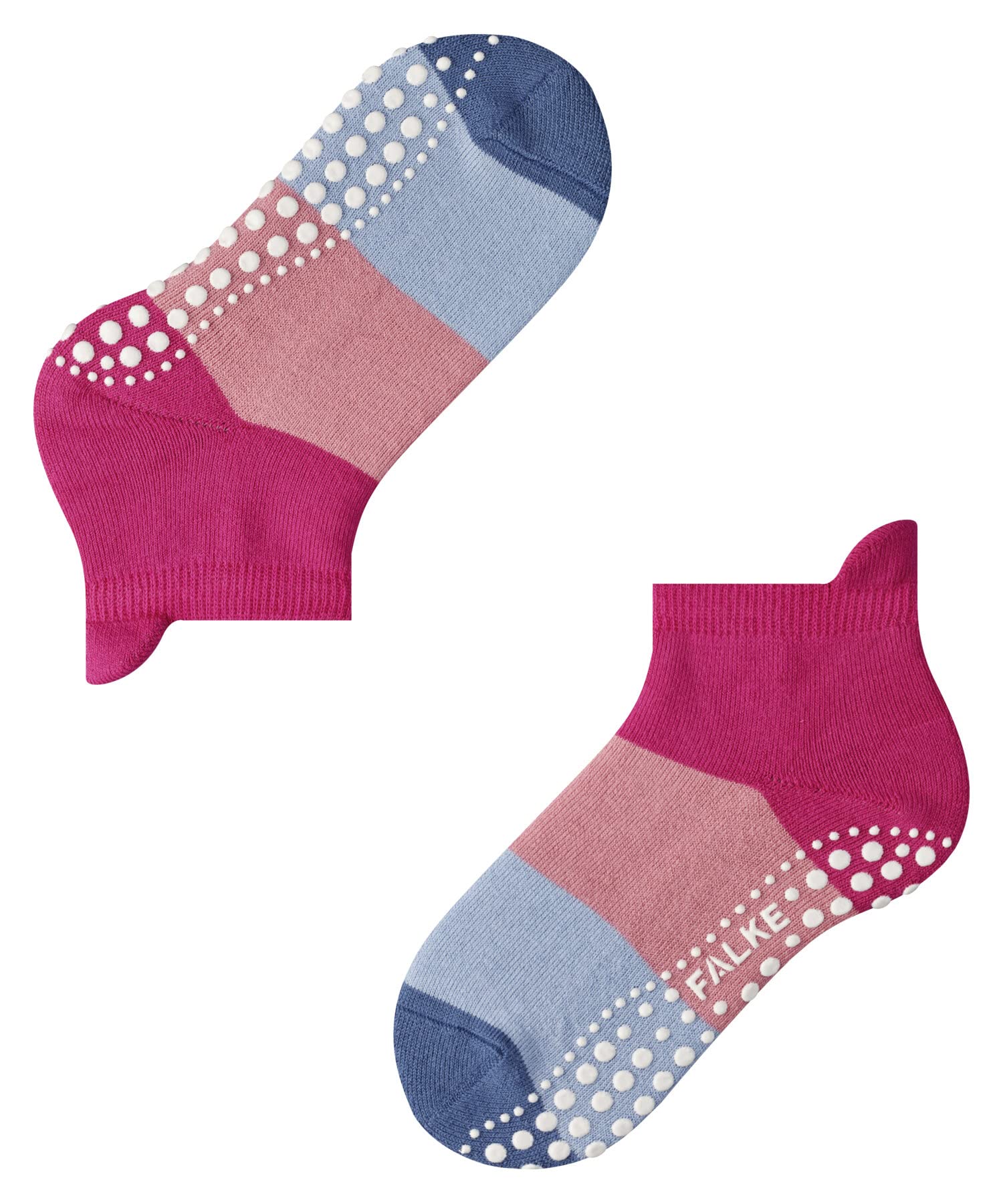 FALKE Colour Block K HP coton picots sur la semelle 1 paire, Chaussettes Chaussons Mixte enfant, Rose (Gloss 8550), 35-38