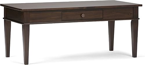 Miniatura 12 de SIMPLIHOME Carlton - Mesa auxiliar cuadrada de transición de madera maciza de 18 pulgadas de ancho, color gris rústico para sala de estar y