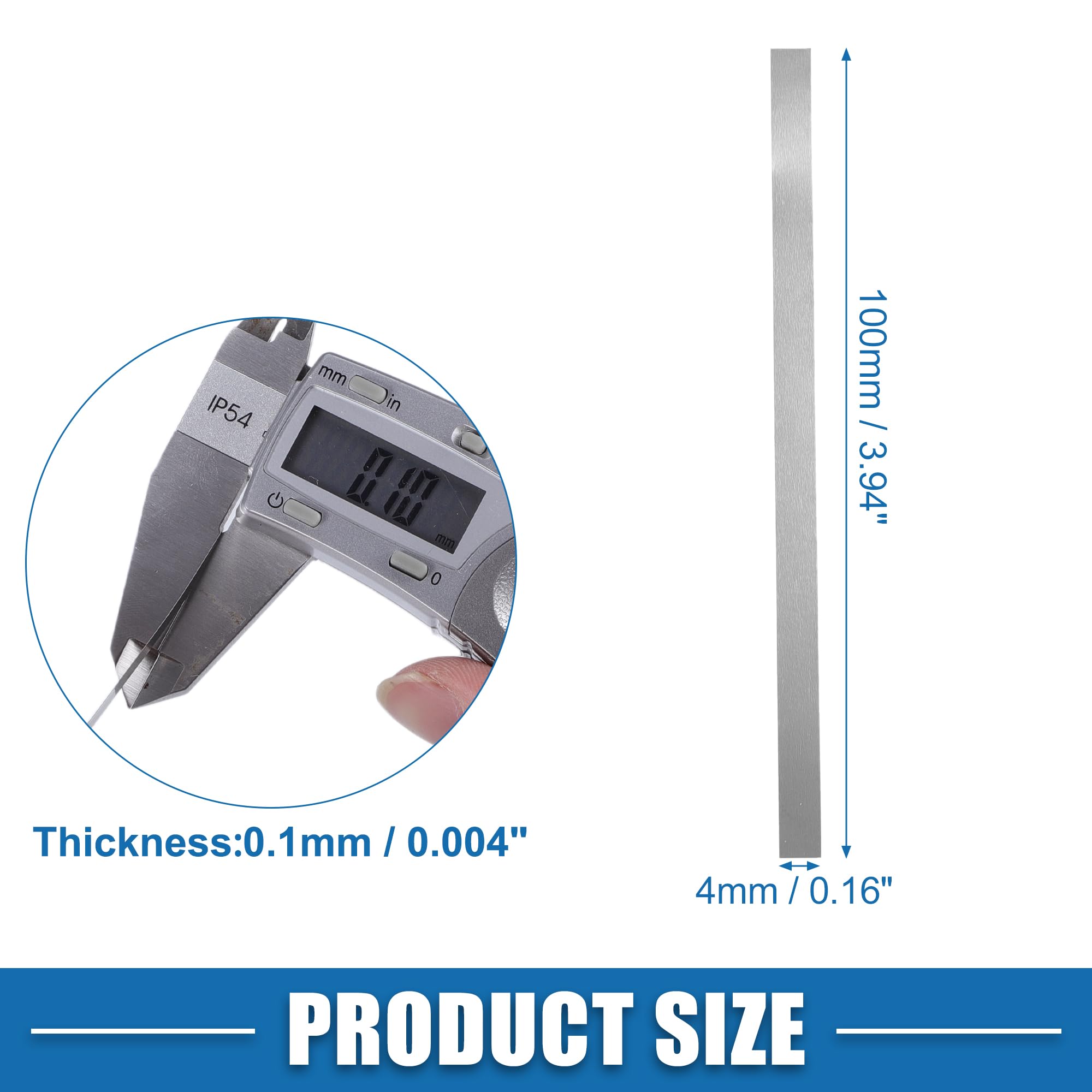 A ABSOPRO Strisce di Nichel Puro 0.1x4x100mm per batterie 18650 (Set di 100)