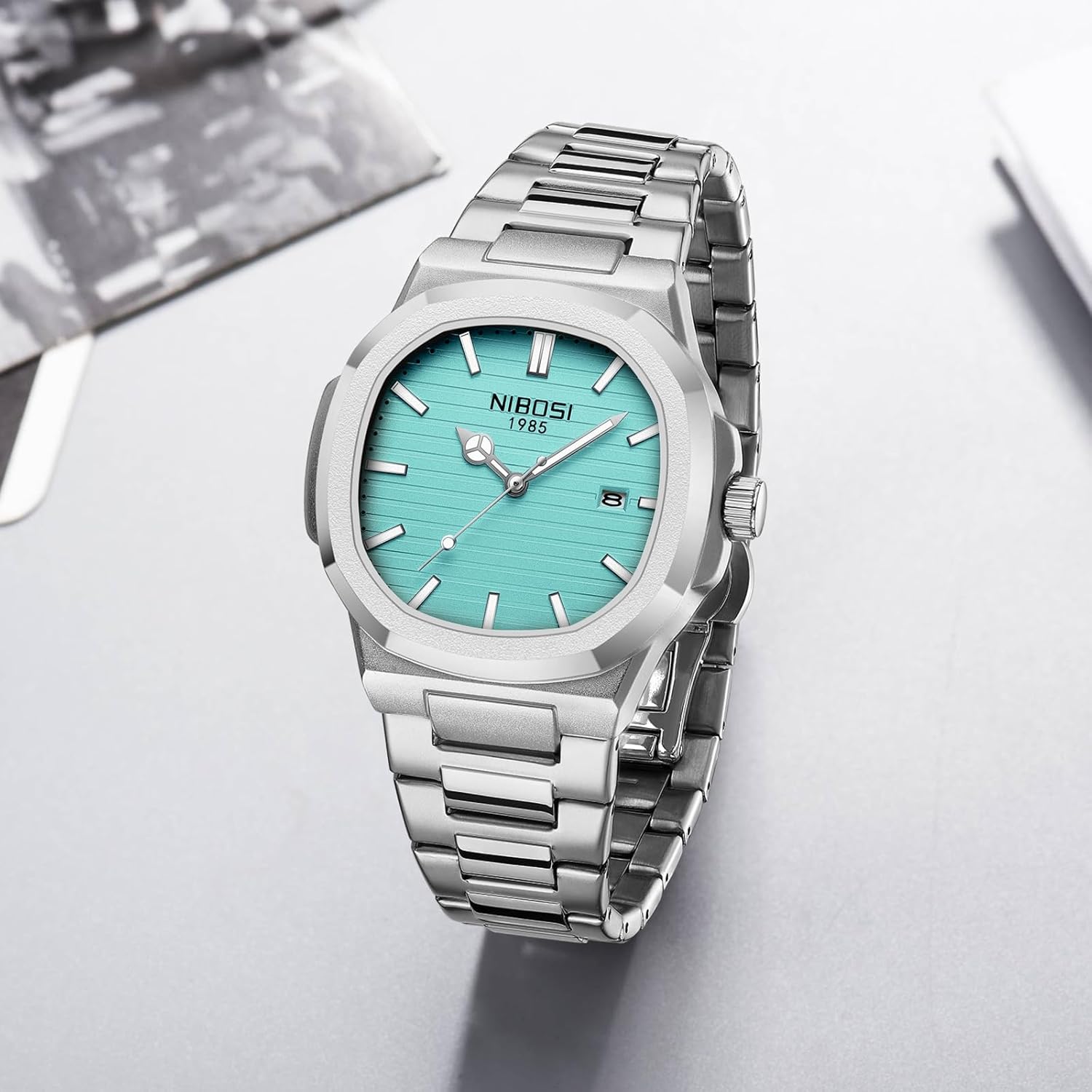 NIBOSI Men Watches Analog Quartz Stainless Steel Military Watches for Men Waterproof Business Classic Wrist Watch with Date - Image 7