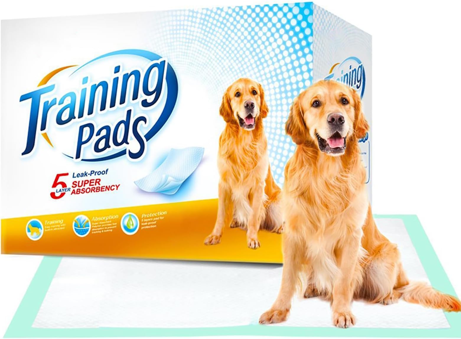 Thxpet Puppy Pads Super Absorbent Leak-Proof 40 Count Dog Pee Training Pads 28 x 34 inch