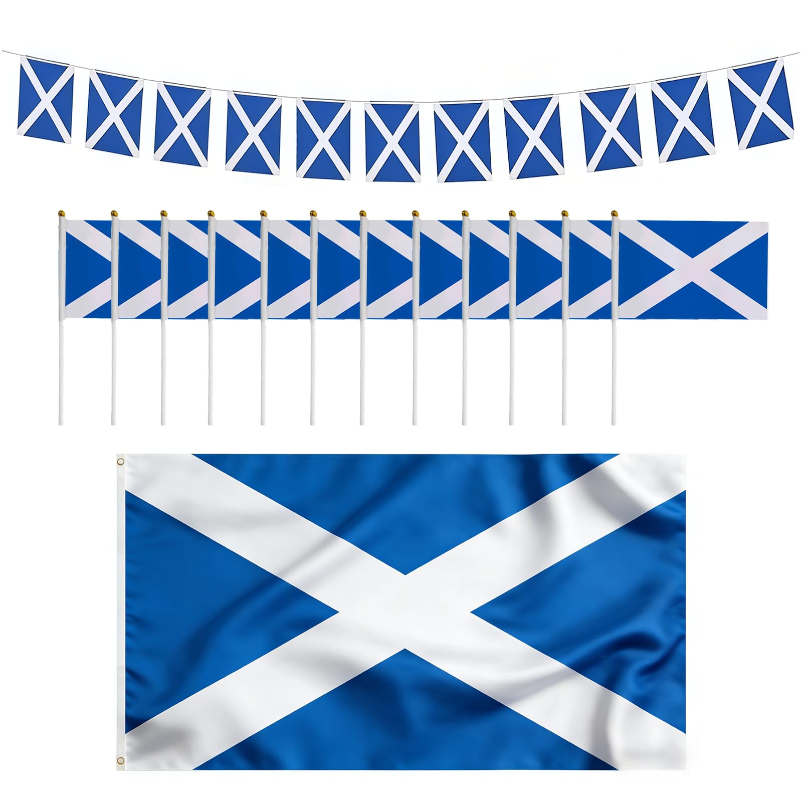 14 Pcs Scotland Flag Set, World Cup Football 2026 Scotland Football Merchandise Flags, Scottish Flags of The World, Scottish Banners for Soccer Party and Decoration