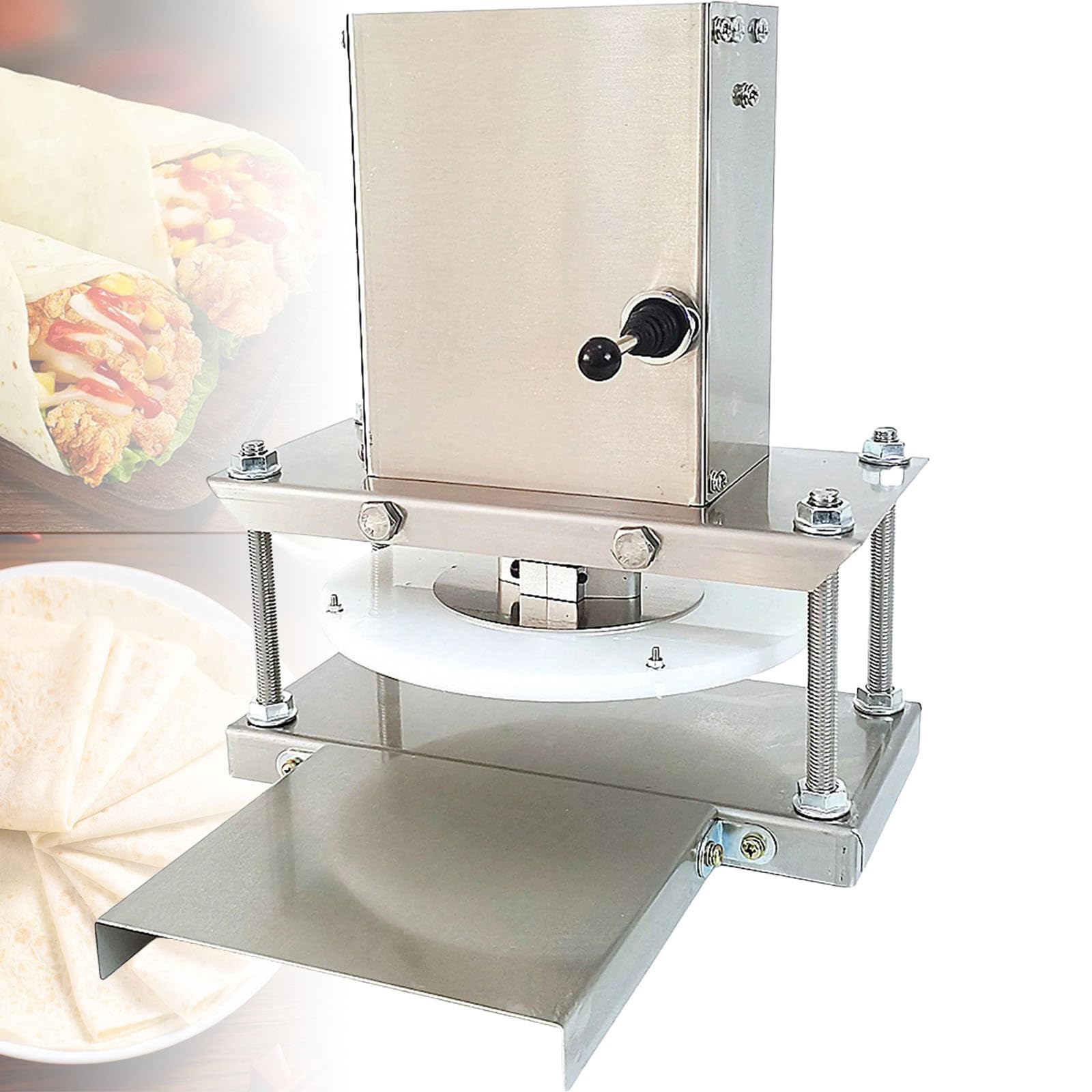 Sjyclaviger Commercial Electric Dough Roller Sheeter, Electric Pizza Dough Press Machine, Stainless Steel Pasta Maker, Commercial Dough Sheet Presses, For Pizza Making