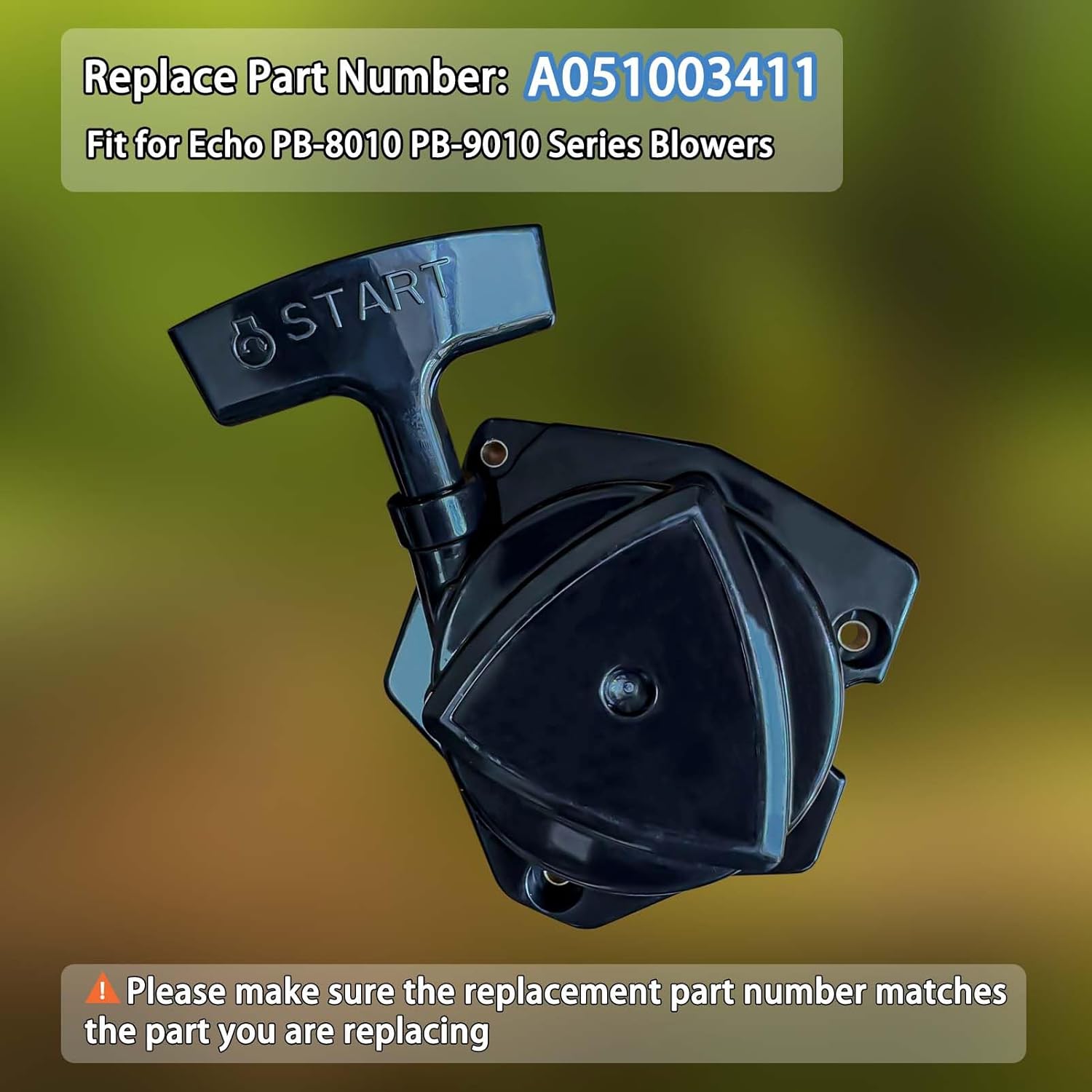 A051003411 Backpack Blower Recoil Starter Assembly for Echo PB-8010 PB-9010 Series Blowers Rewind String Trimmer Pull Starter