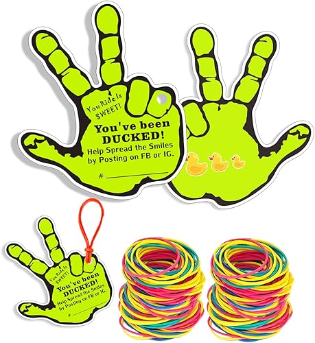 Etiquetas de pato | Tarjetas con texto en inglés «You've Been Ducked» | Paquete de 30 tarjetas de juego de pato, pato, pato, pato, pato, tarjeta de