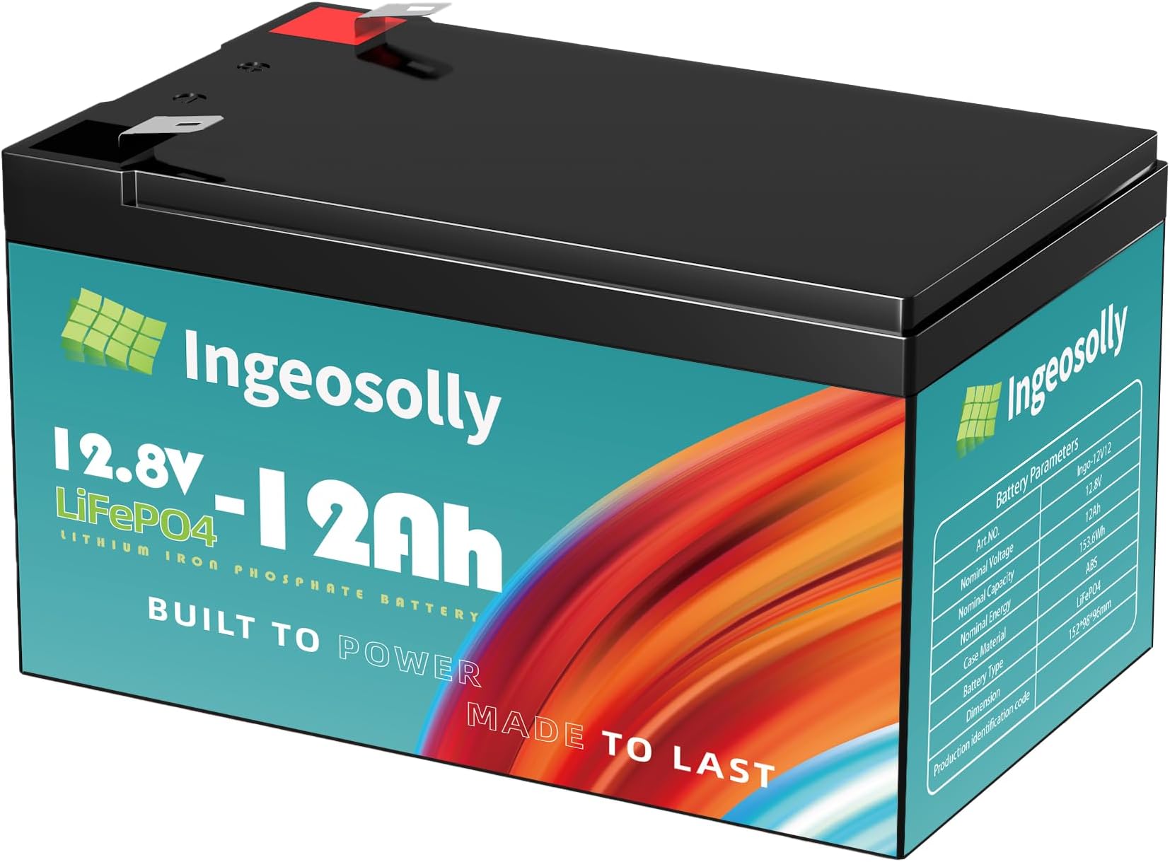 12V 12Ah LiFePO4 Lithium Battery, 6000+ Deep Cycles Lithium Iron Phosphate Battery Built-in BMS, Ideal for Power Wheels, Solar, Marine, Fish Finder, Ride-on Toy, Campin