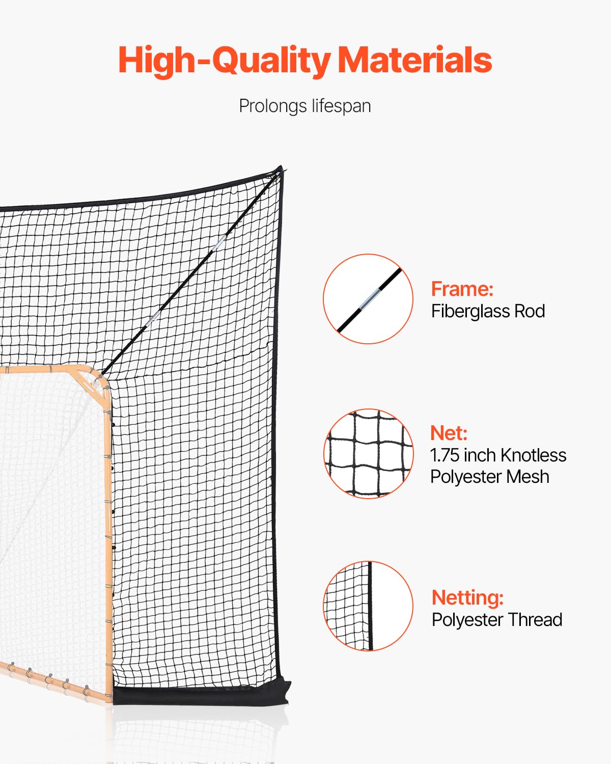 VEVOR But de Crosse Portable – Ensemble Complet d'accessoires d'entraînement avec Couverture étendue pour Jeunes et Adultes