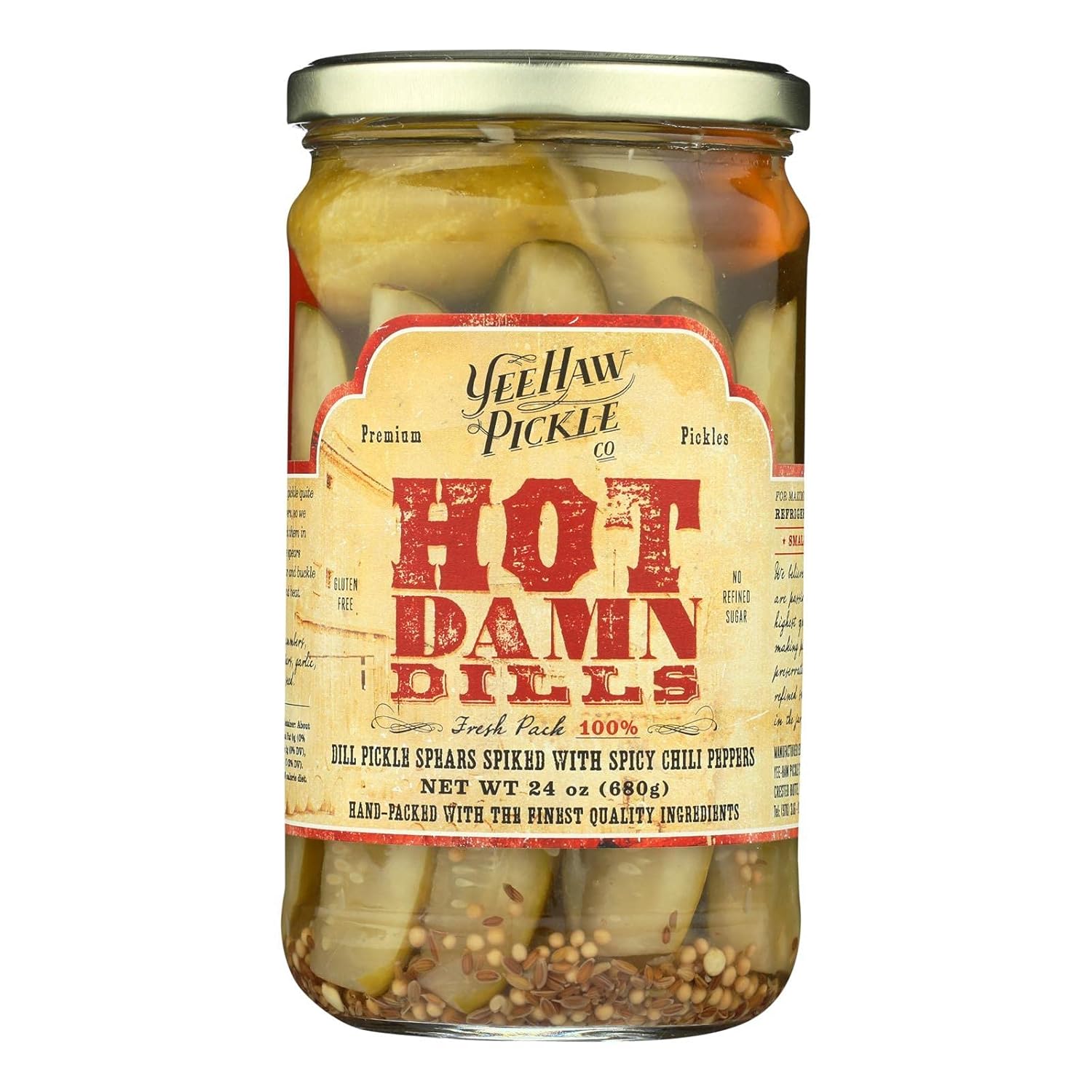 Yee Haw Yeehaw Hot Damn Dills 24 Oz (Pack of 6) 6