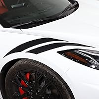 Vista 3 de Calcomanías para faros delanteros compatibles con Chevrolet Corvette C8 2020-2024, calcomanías de rayas para faros delanteros, accesorios adhesivos