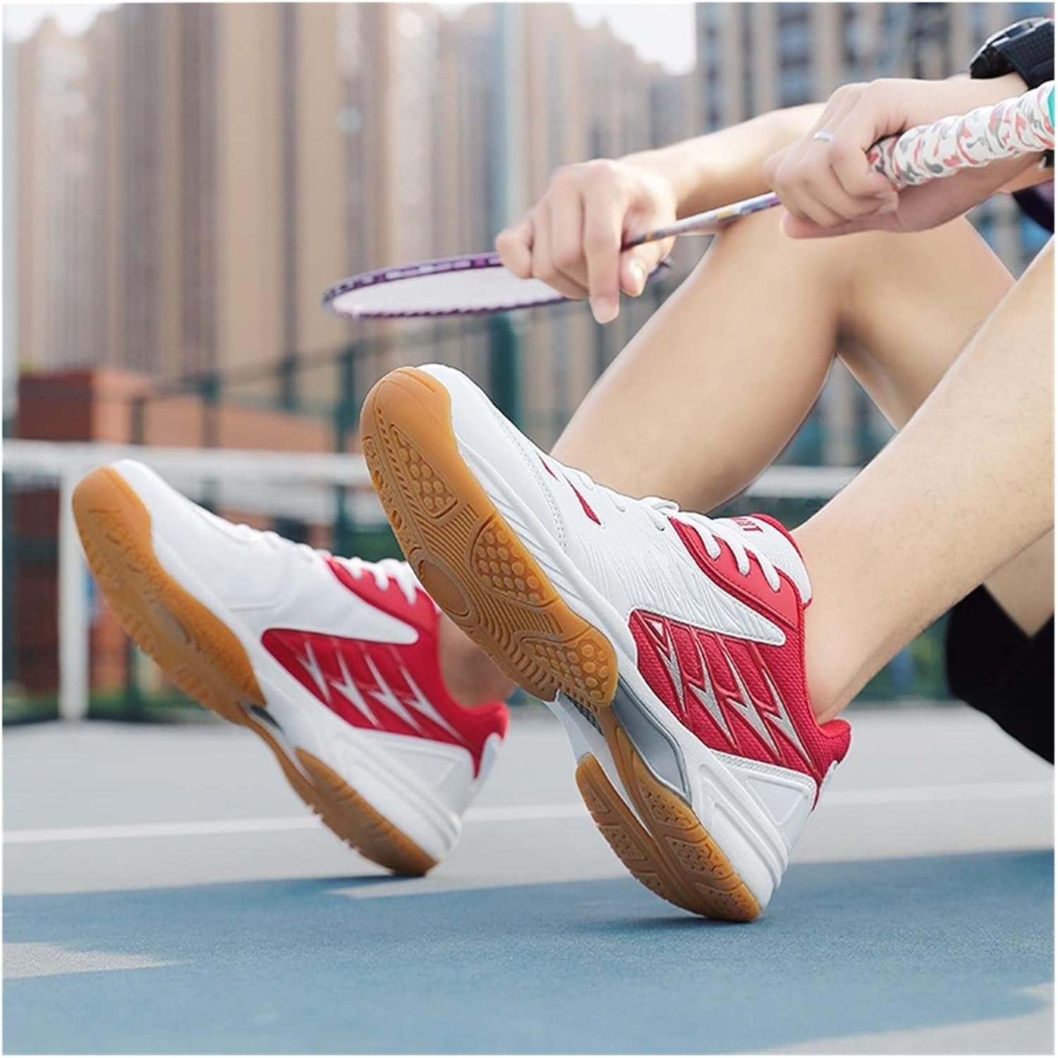 Chaussures De Badminton Unisexes Yummsion – Respirantes, Semelle EVA, Adhérence Optimale – Pour Badminton, Tennis, Fitness, Course – Tailles 35 à 47