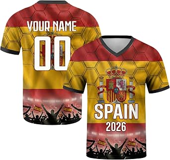 Personalised Football Shirt 2026 Custom Football Jersey with Name Number for Men Women Youth